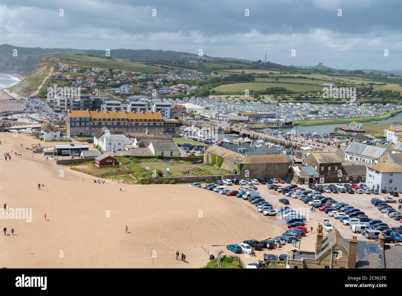 Landscape photo of West Bay in Dorset Stock Photo