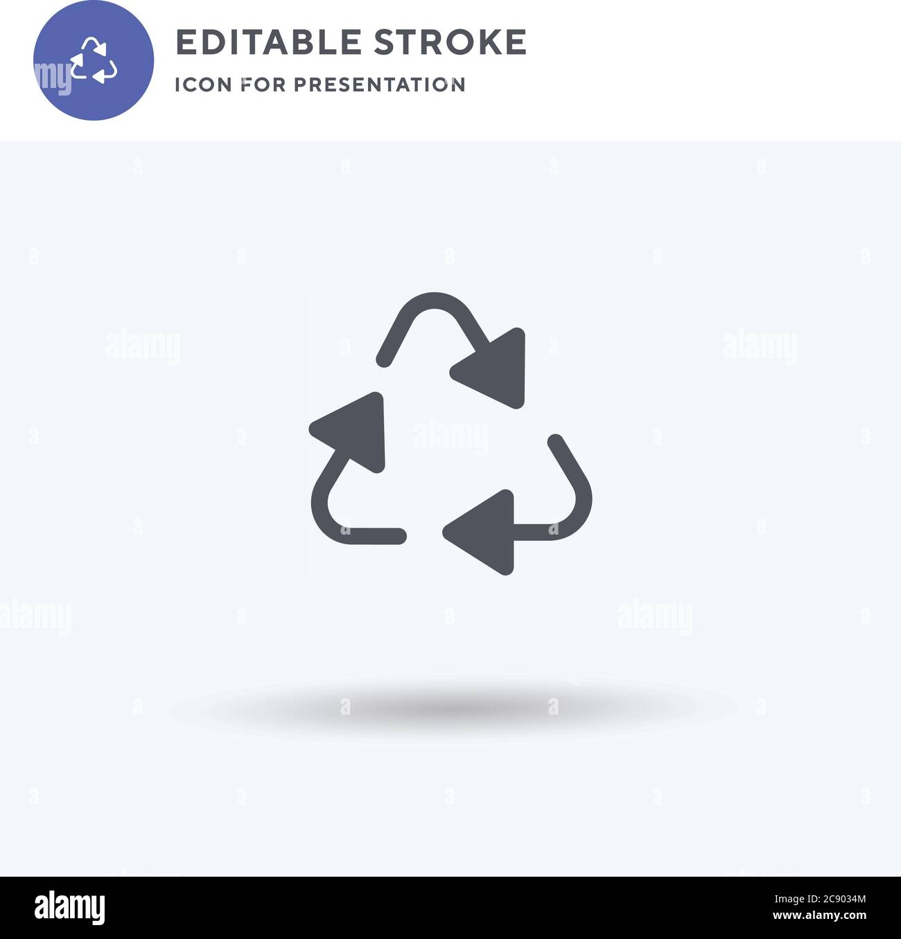 Recycled Icon Vector Filled Flat Sign Solid Pictogram Isolated On 