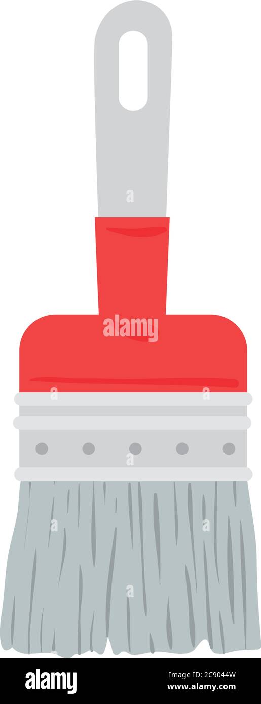 paint brush tool construction, on white background Stock Vector Image ...
