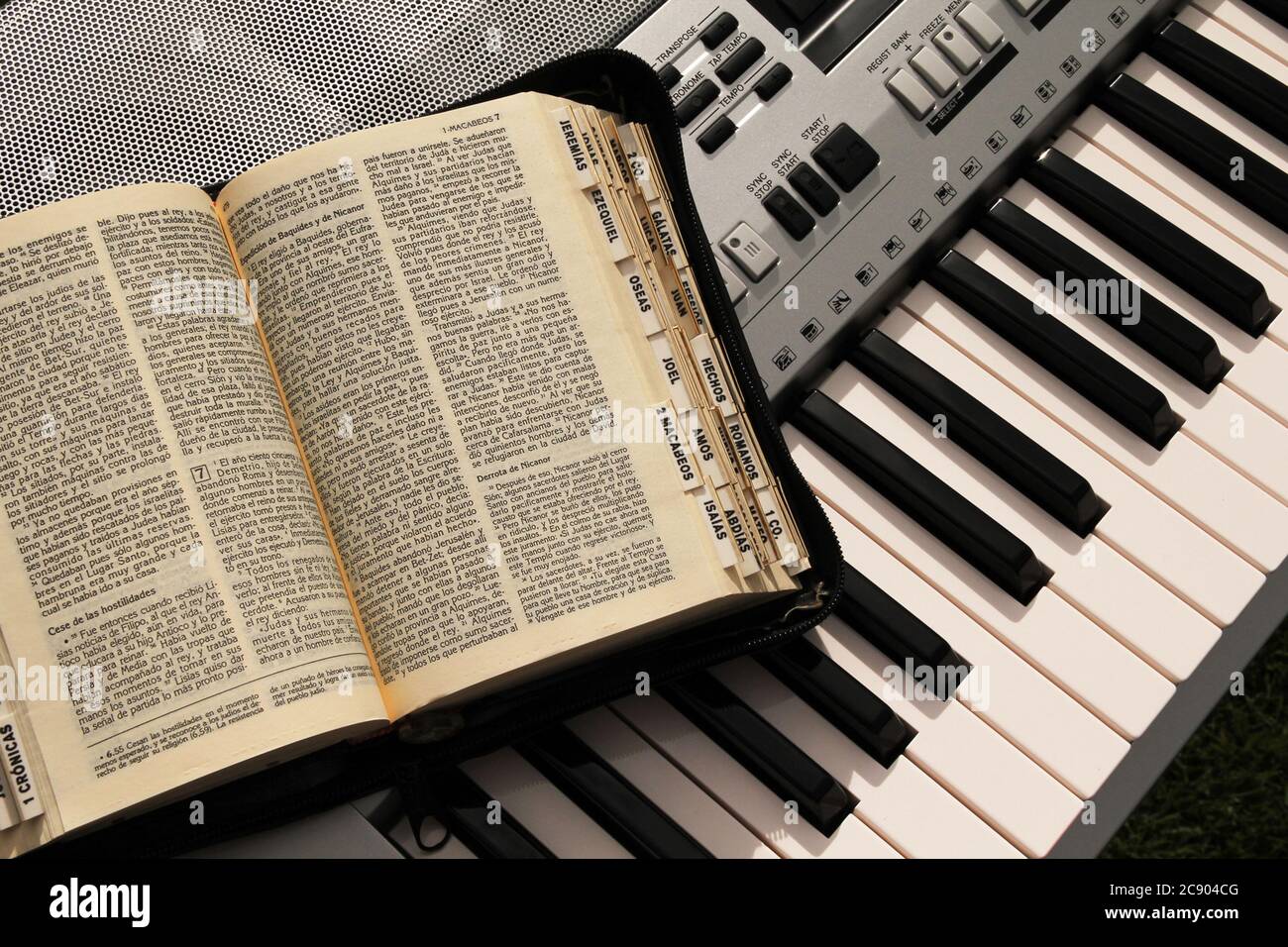piano with bible Stock Photo - Alamy