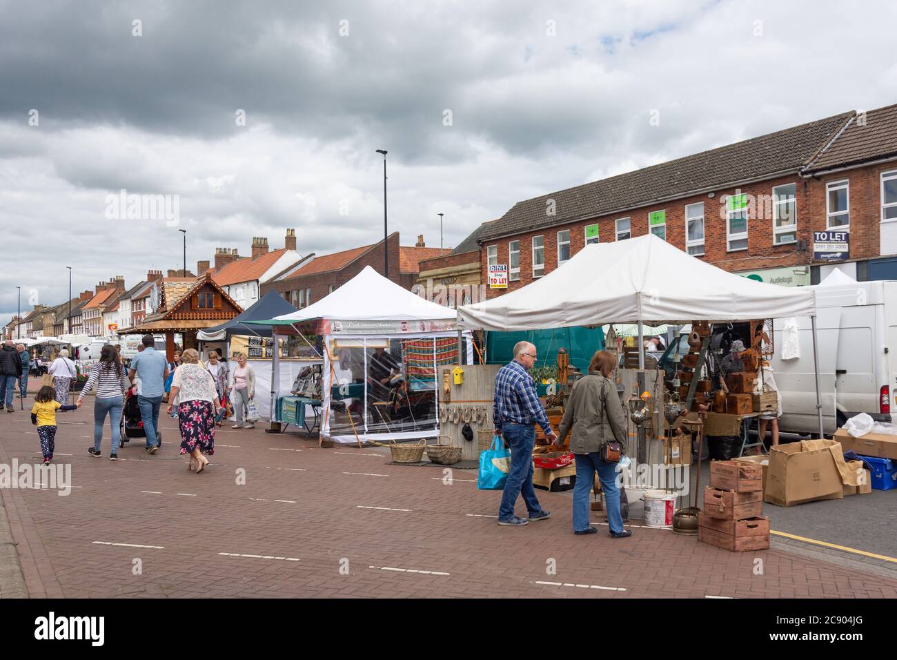 Market day, Northallerton High Street, Northallerton, North Yorkshire, England, United Kingdom Stock Photo
