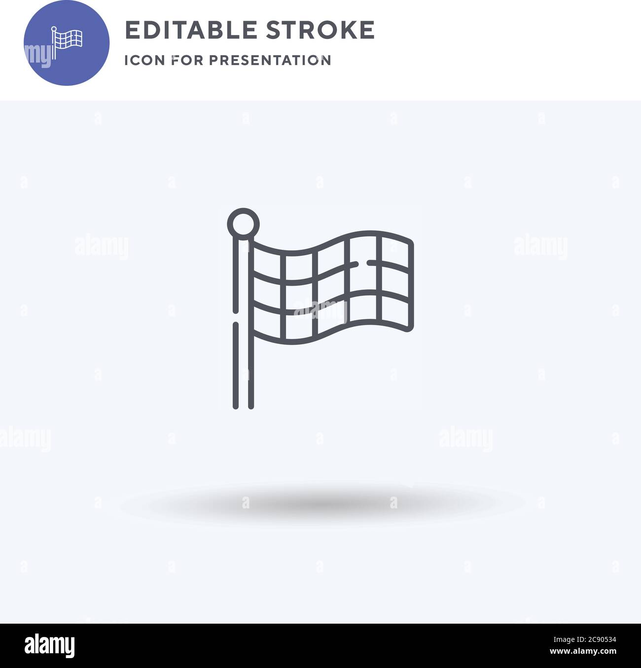 Checkered Flag icon vector, filled flat sign, solid pictogram isolated ...