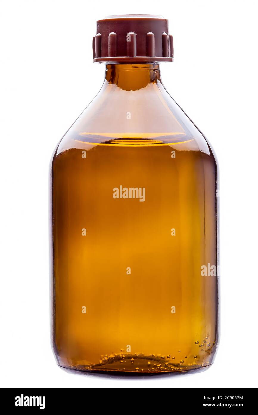 Glass bottle for a medicinal preparation and treatment of diseases