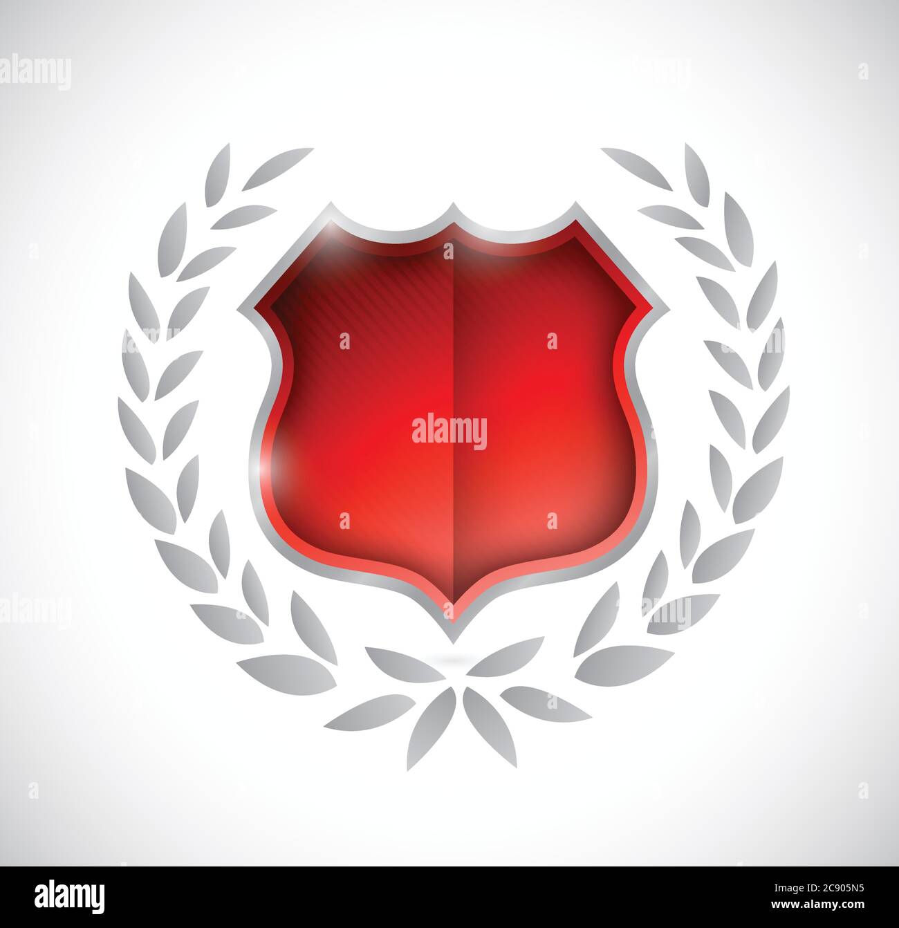 Shield award illustration design over a white background Stock Vector