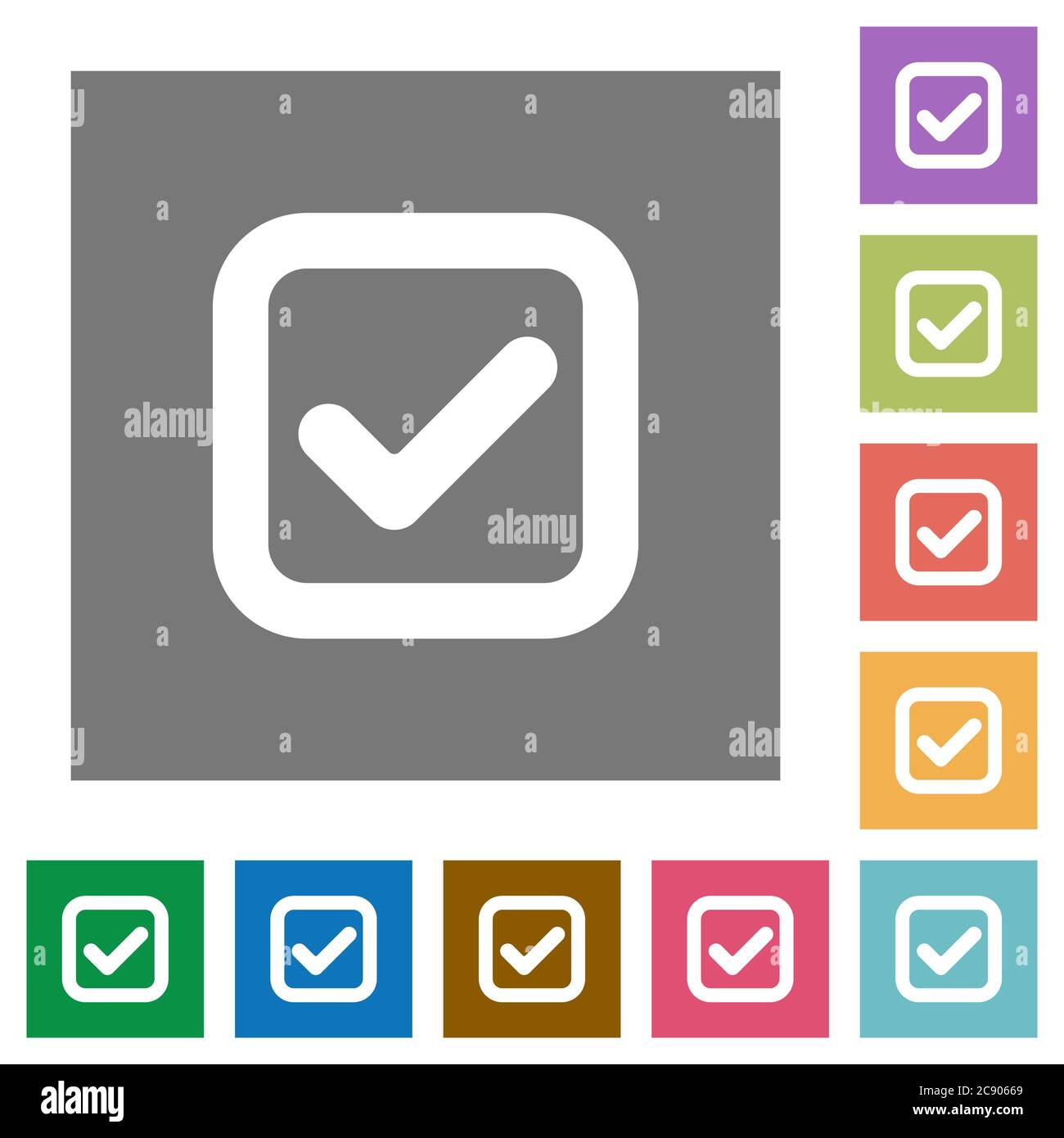 Checkbox purple tick Stock Vector Images - Alamy