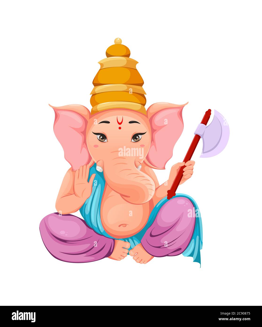 Lord Ganesha, Ganpati idol in traditional Indian clothes for Ganesha  Chaturthi holiday. Vector illustration on white background Stock Vector  Image & Art - Alamy
