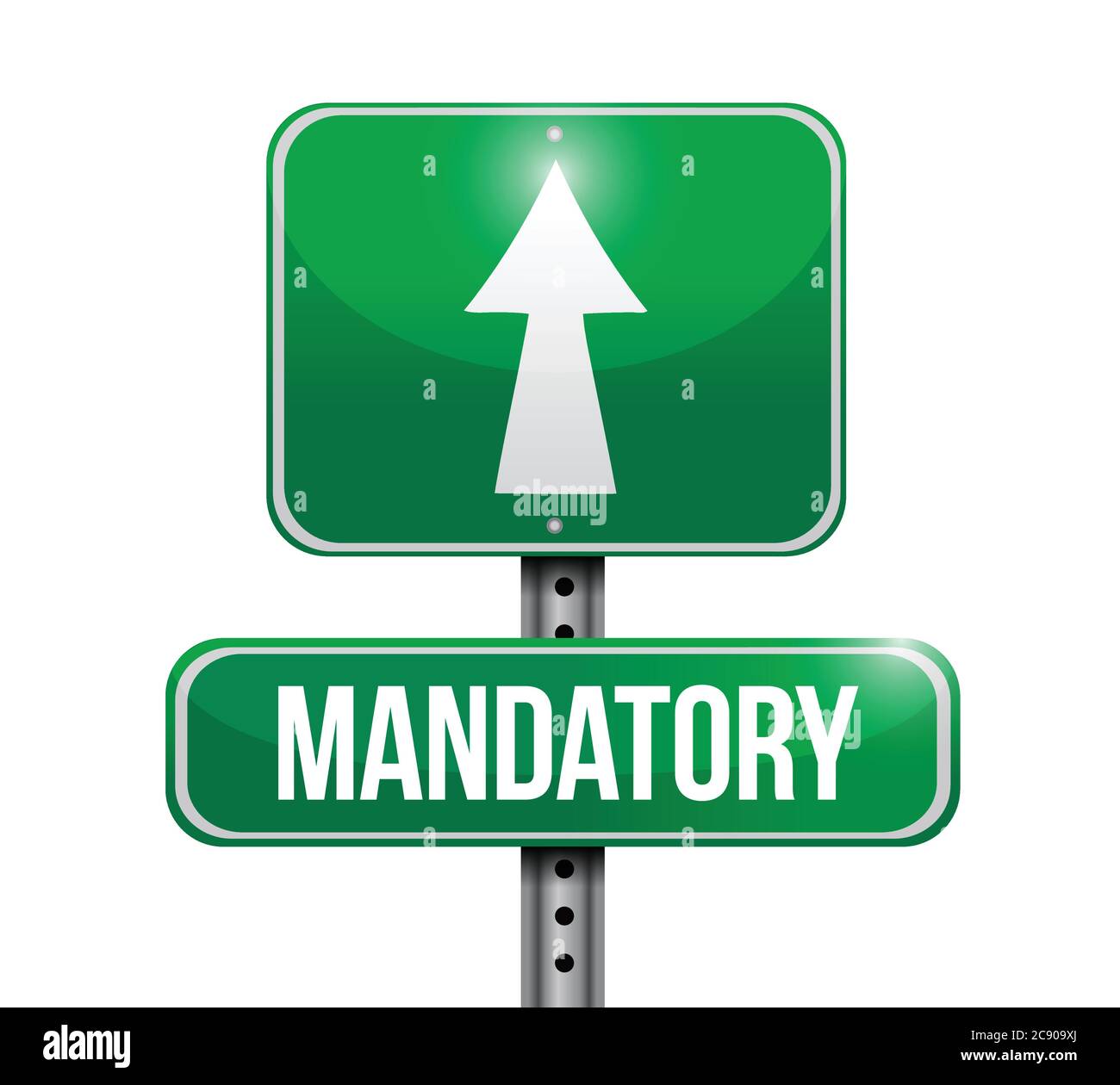 Mandatory road sign illustration design over a white background Stock ...