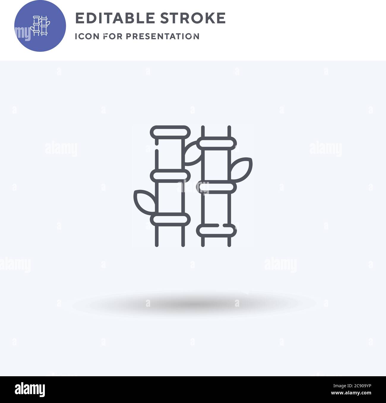 Bamboo icon vector, filled flat sign, solid pictogram isolated on white ...