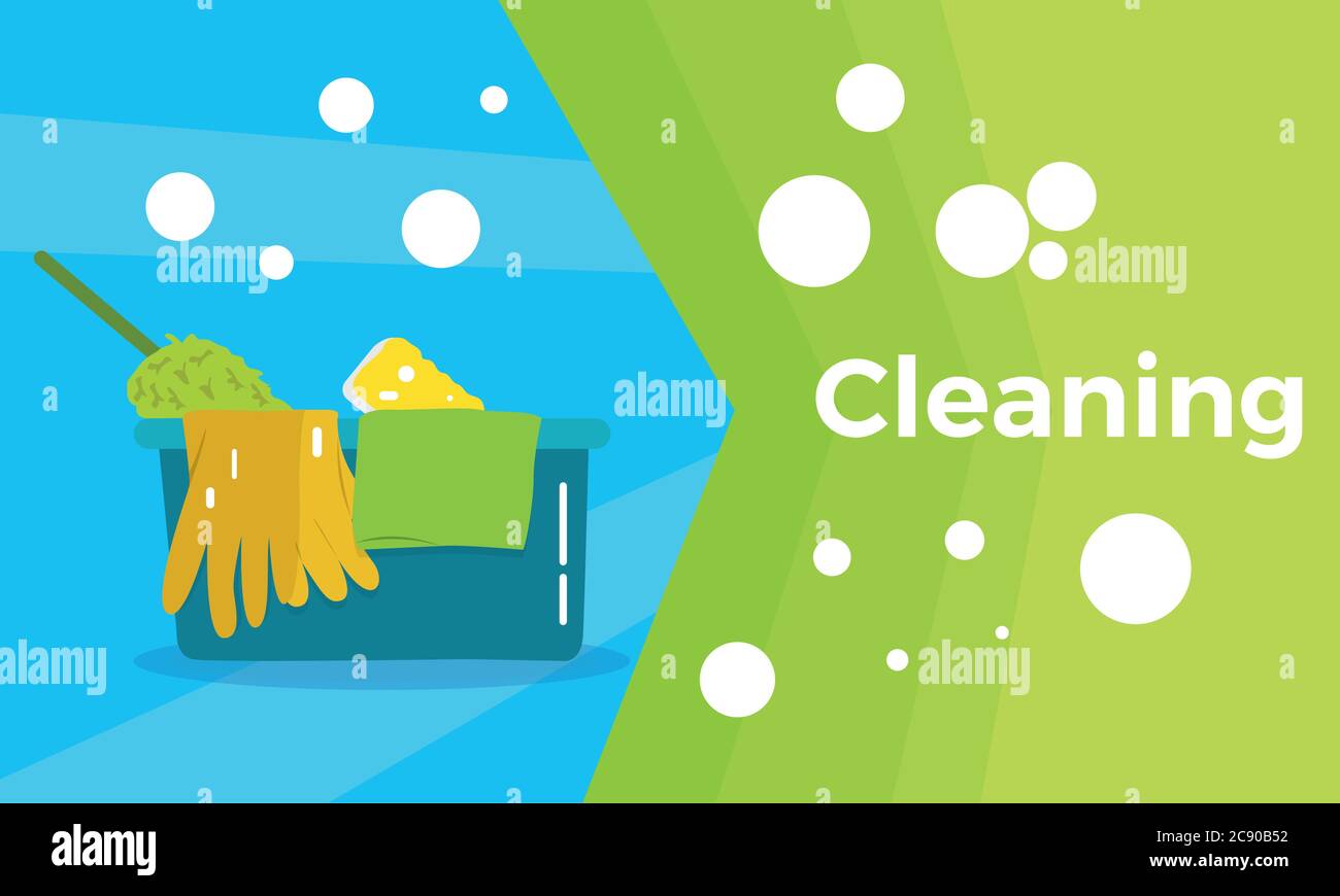 Cleaning products poster. Hygiene and cleaning poster Vector Stock