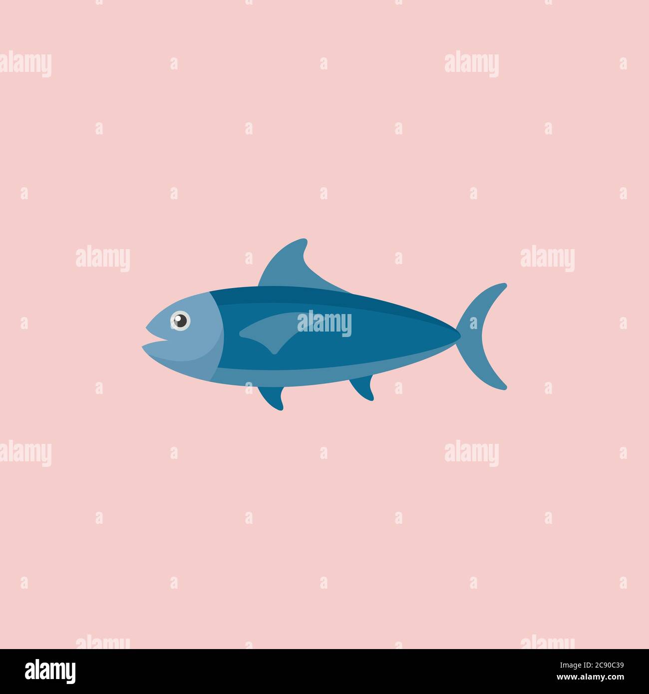 Tuna ocean fish vector icon. Vector illustration Stock Vector