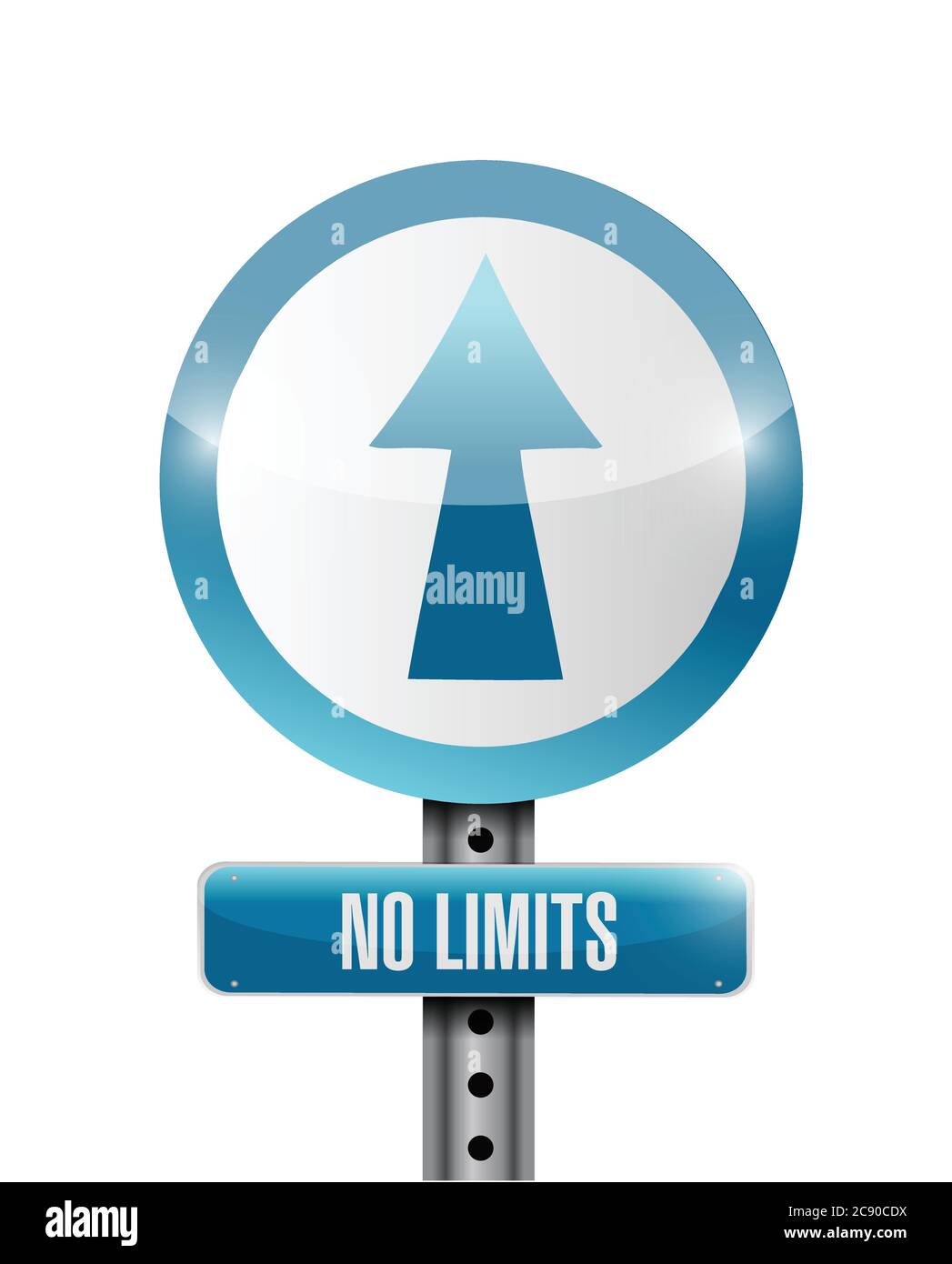 No Limits Road Sign Illustration Design Over A White Background Stock Vector Image Art Alamy