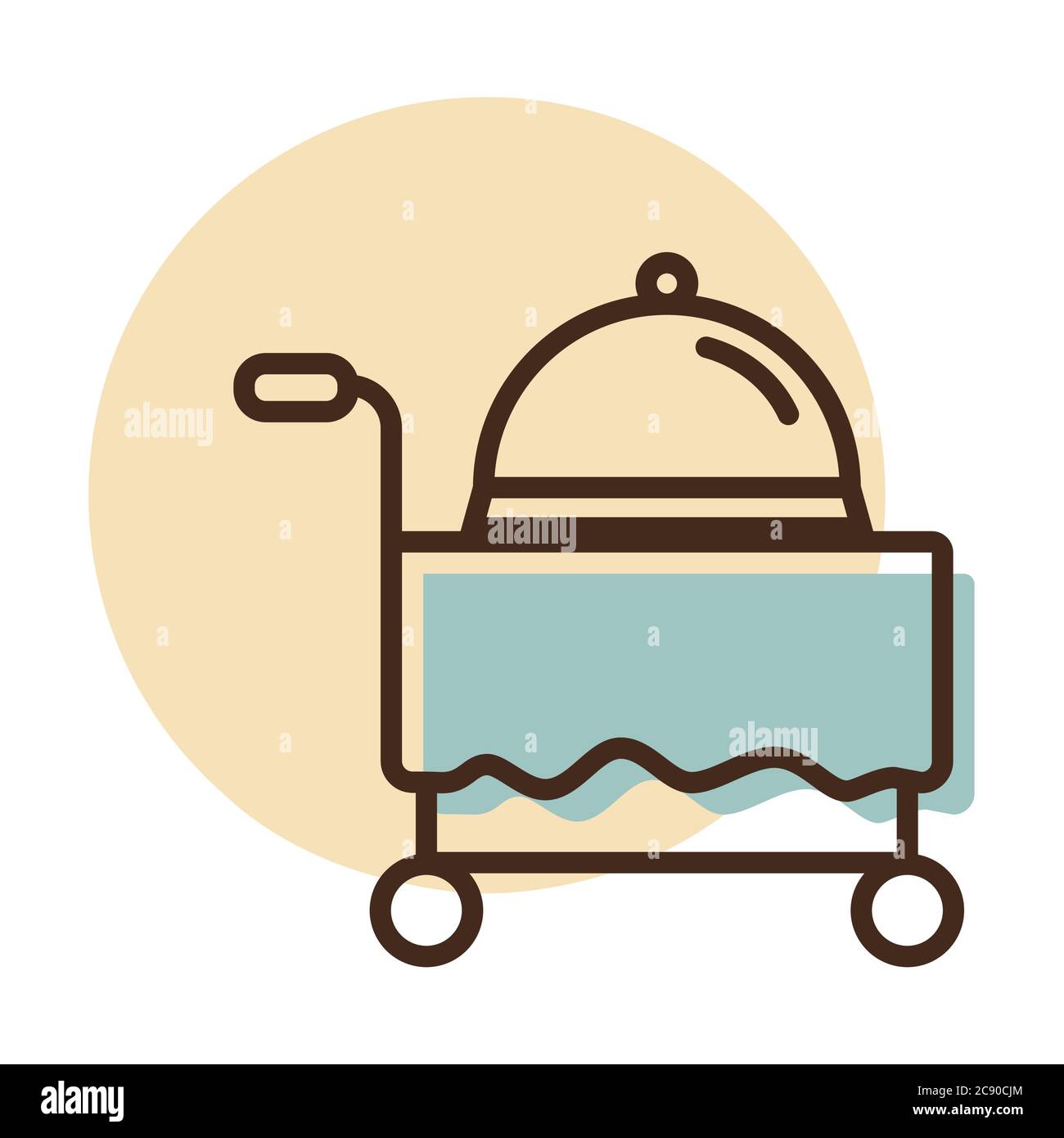 Hotel room service vector icon. Graph symbol for travel and tourism web