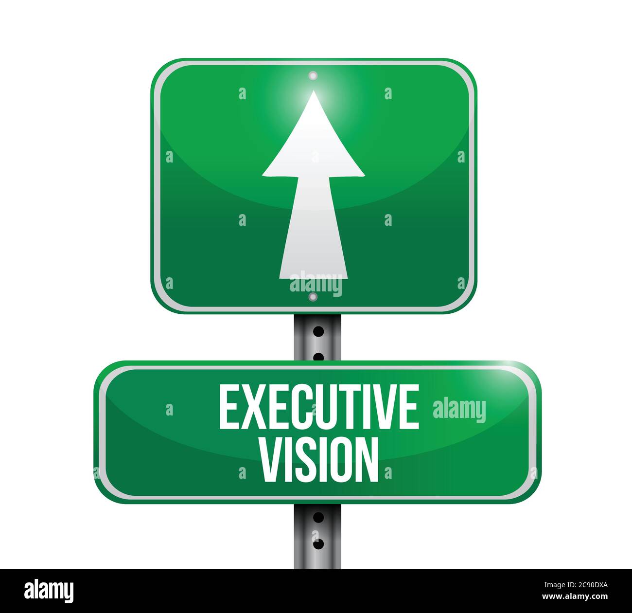 Executive vision sign illustration design over a white background Stock Vector