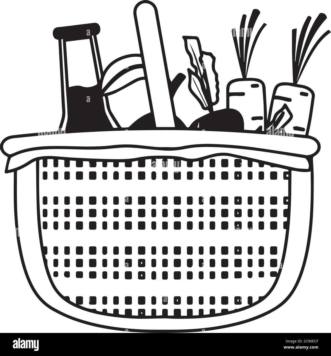 Shopping basket icon. Groceries icons. Market basket - Vector Stock Vector  Image & Art - Alamy