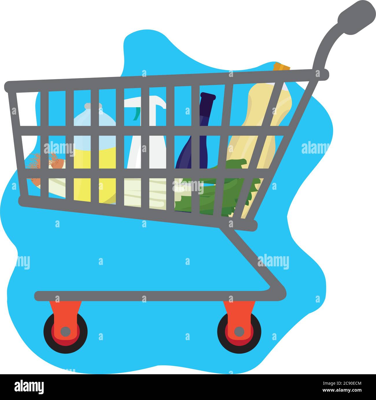 Shopping cart icon. Groceries icons. Market basket - Vector Stock ...