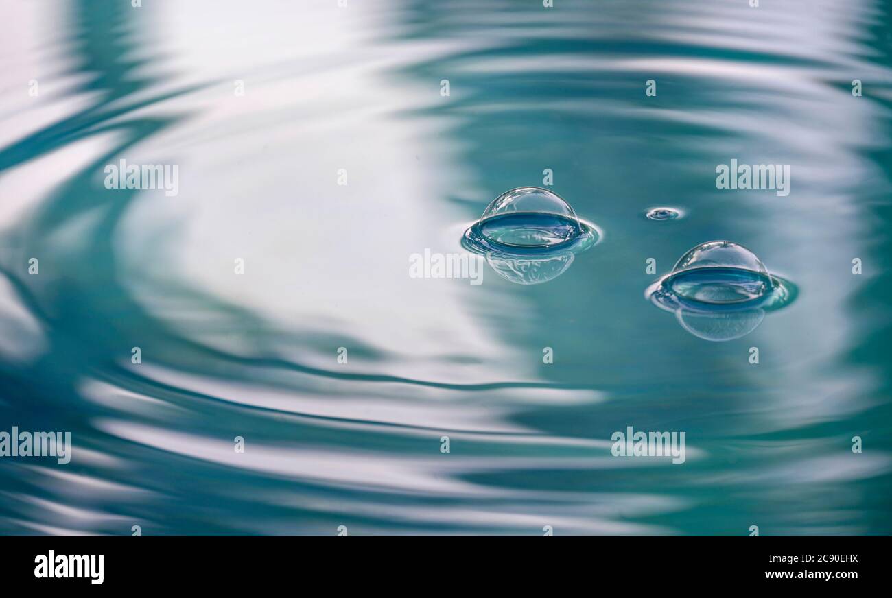 Air bubbles on water surface Stock Photo Alamy