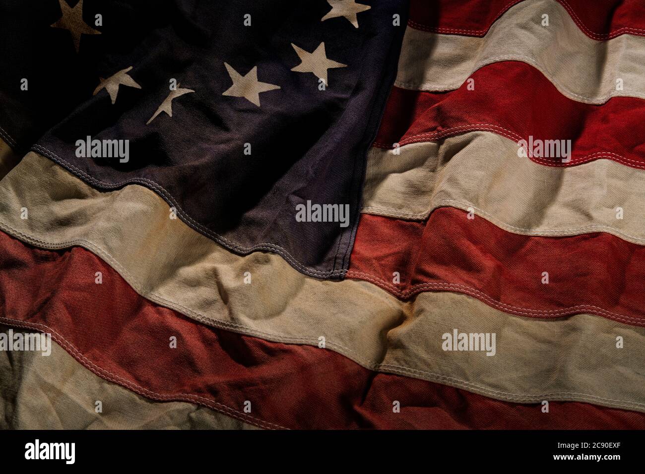 Studio shot of American flag Stock Photo