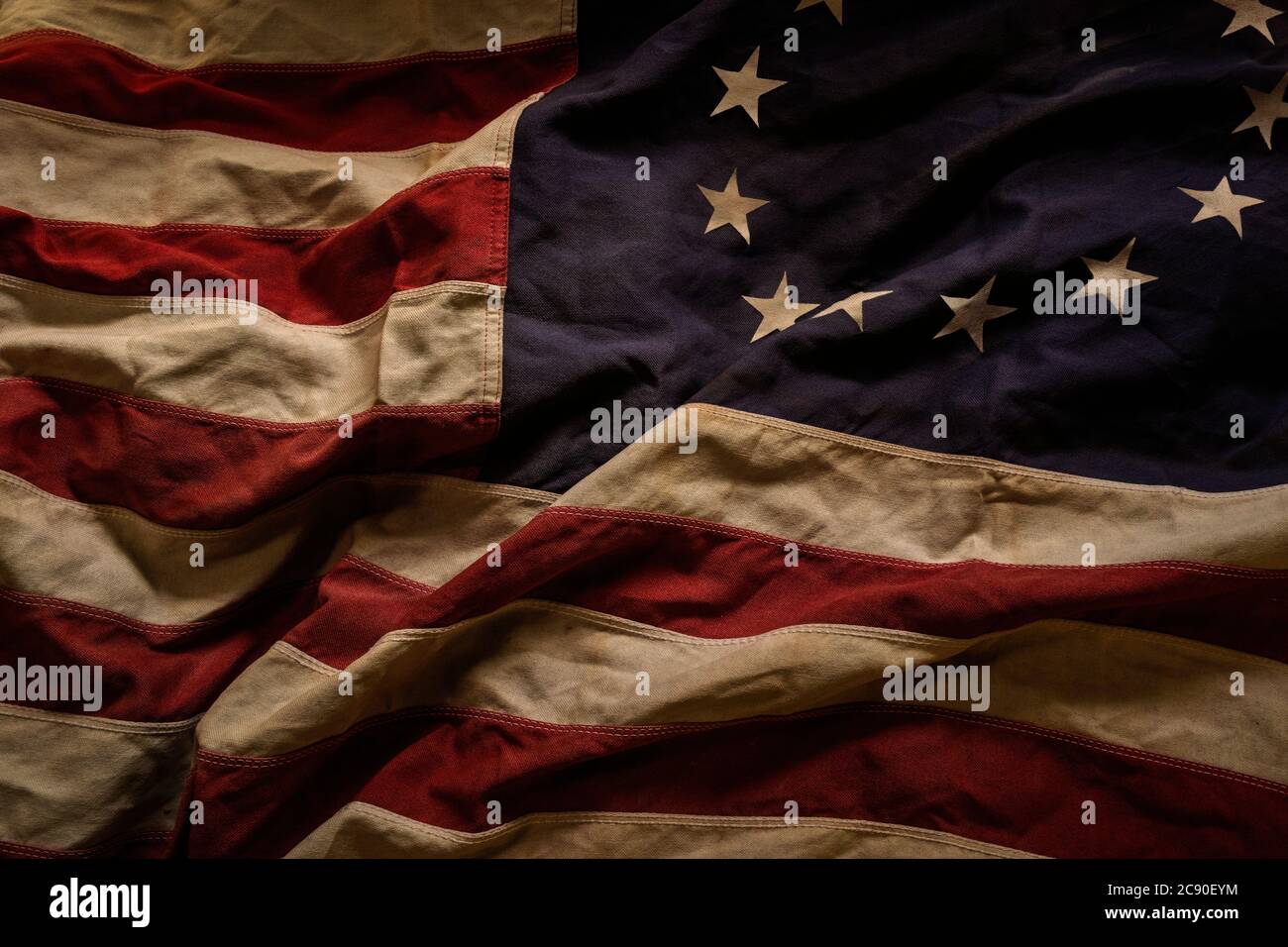 Studio shot of American flag Stock Photo