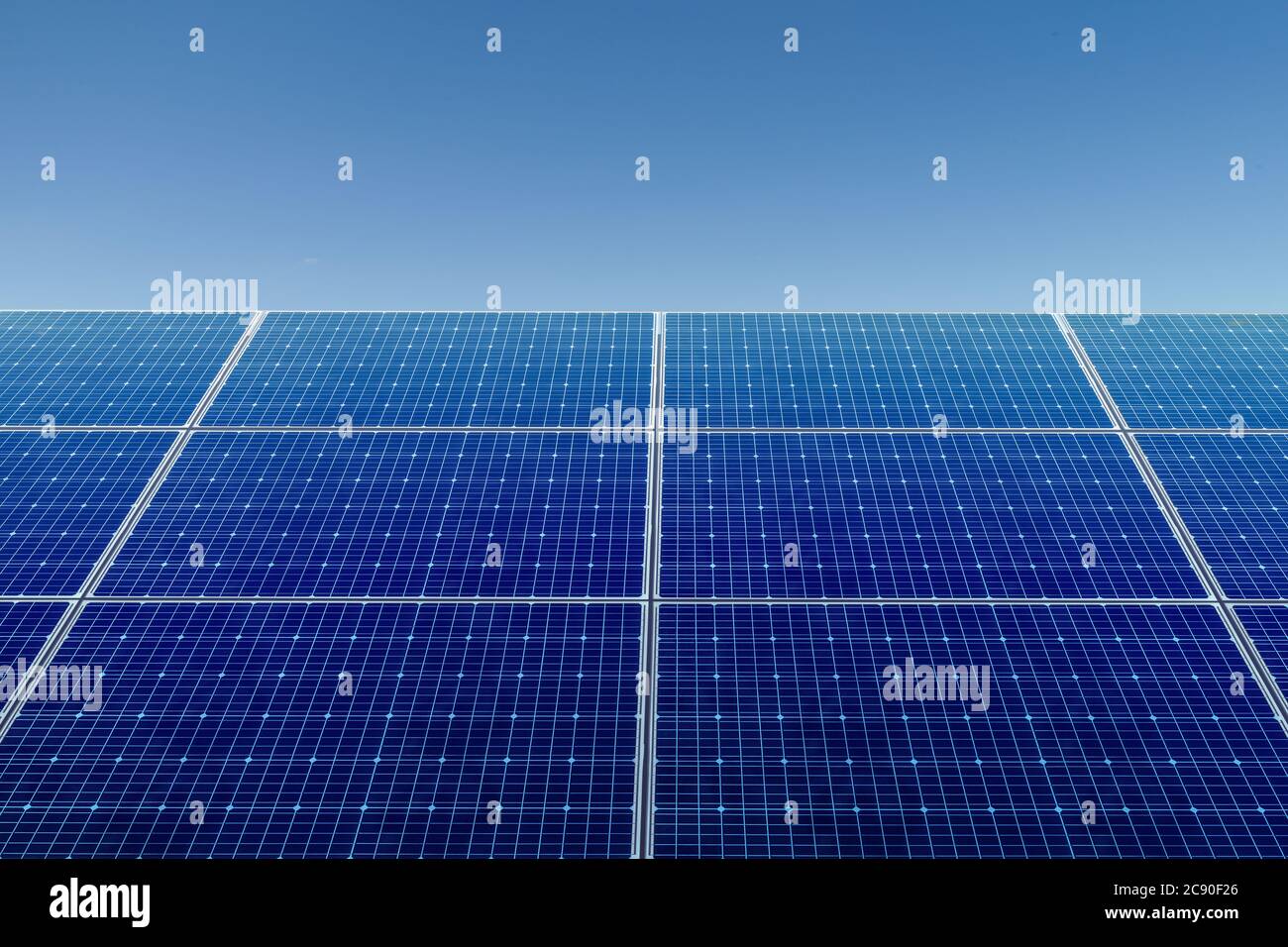 Solar panel and blue sky Stock Photo