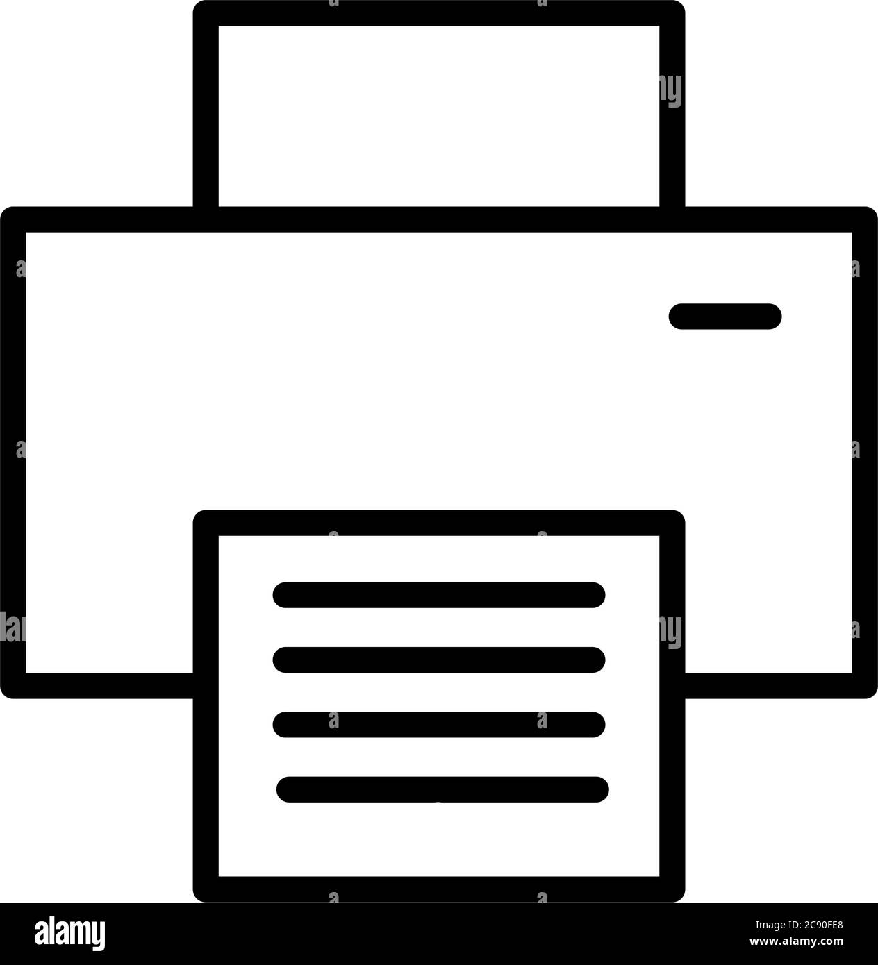 printer machine icon over white background, line style, vector