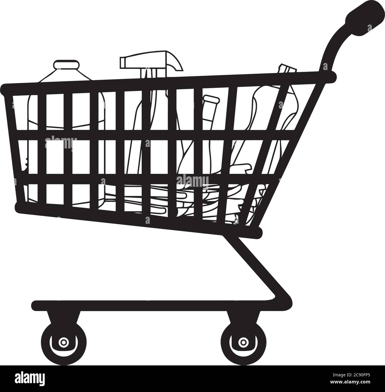 Shopping cart icon. Groceries icons. Market basket - Vector Stock Vector  Image & Art - Alamy