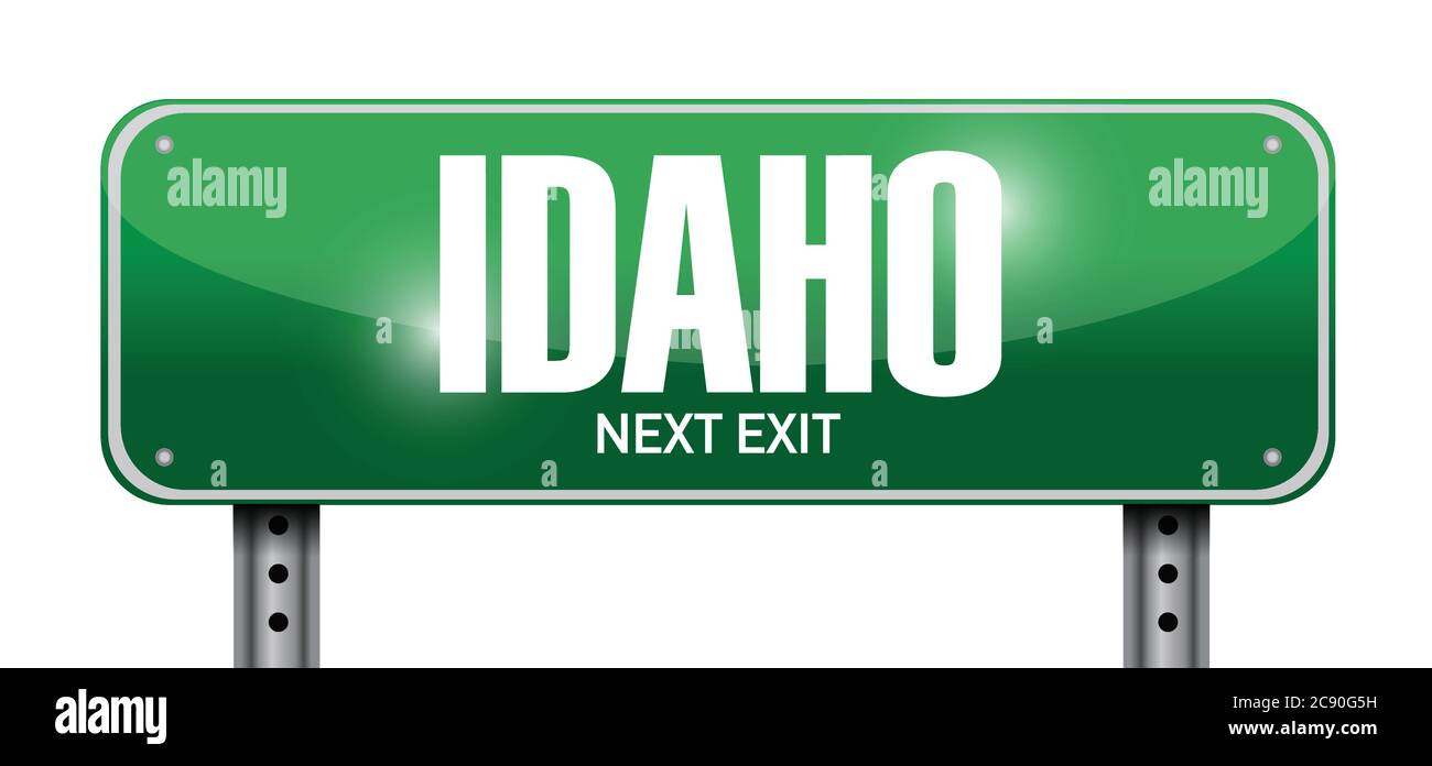 Idaho street sign illustration design over a white background Stock Vector