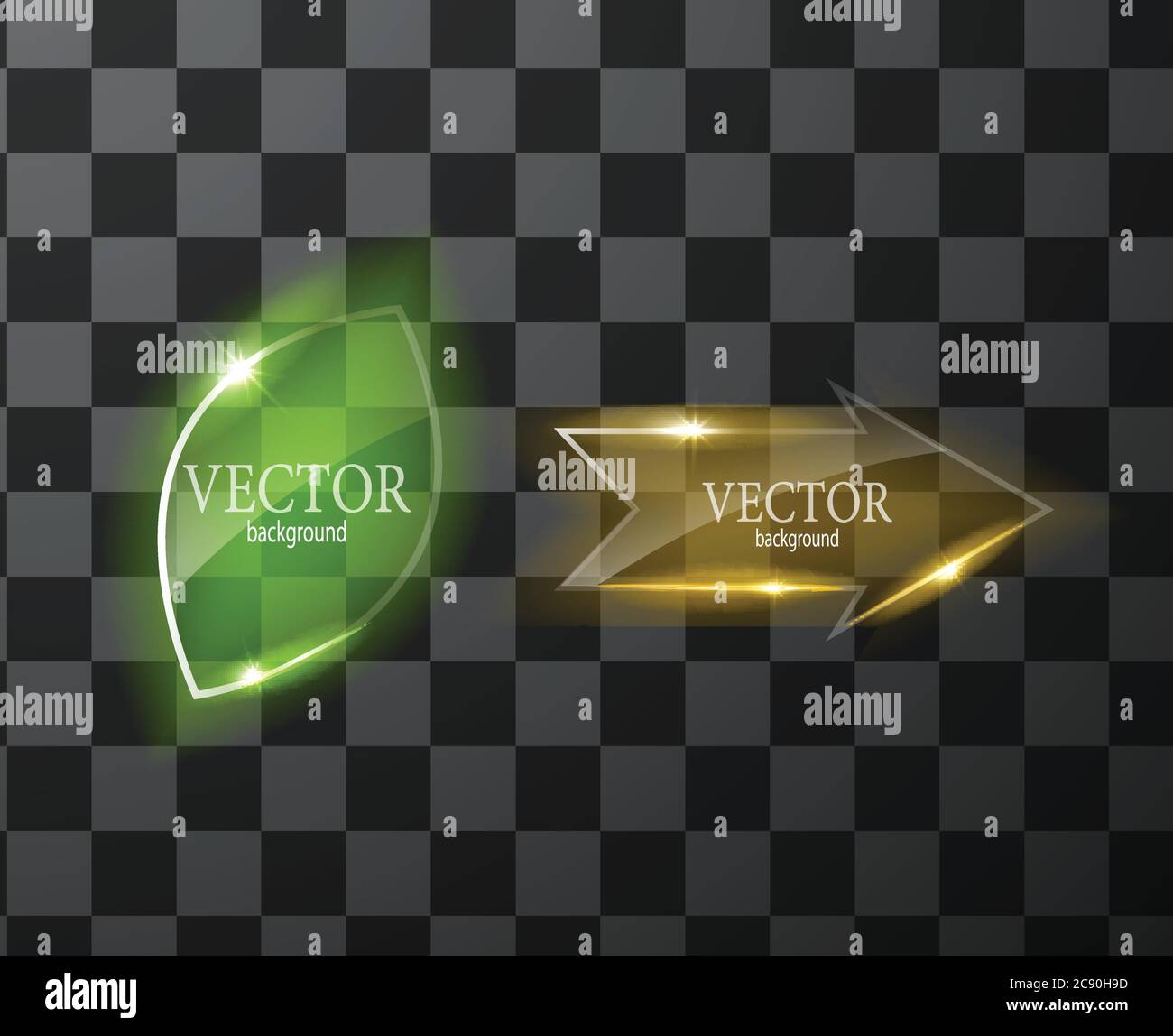 Glass vector button plane. Easy editable background Stock Vector