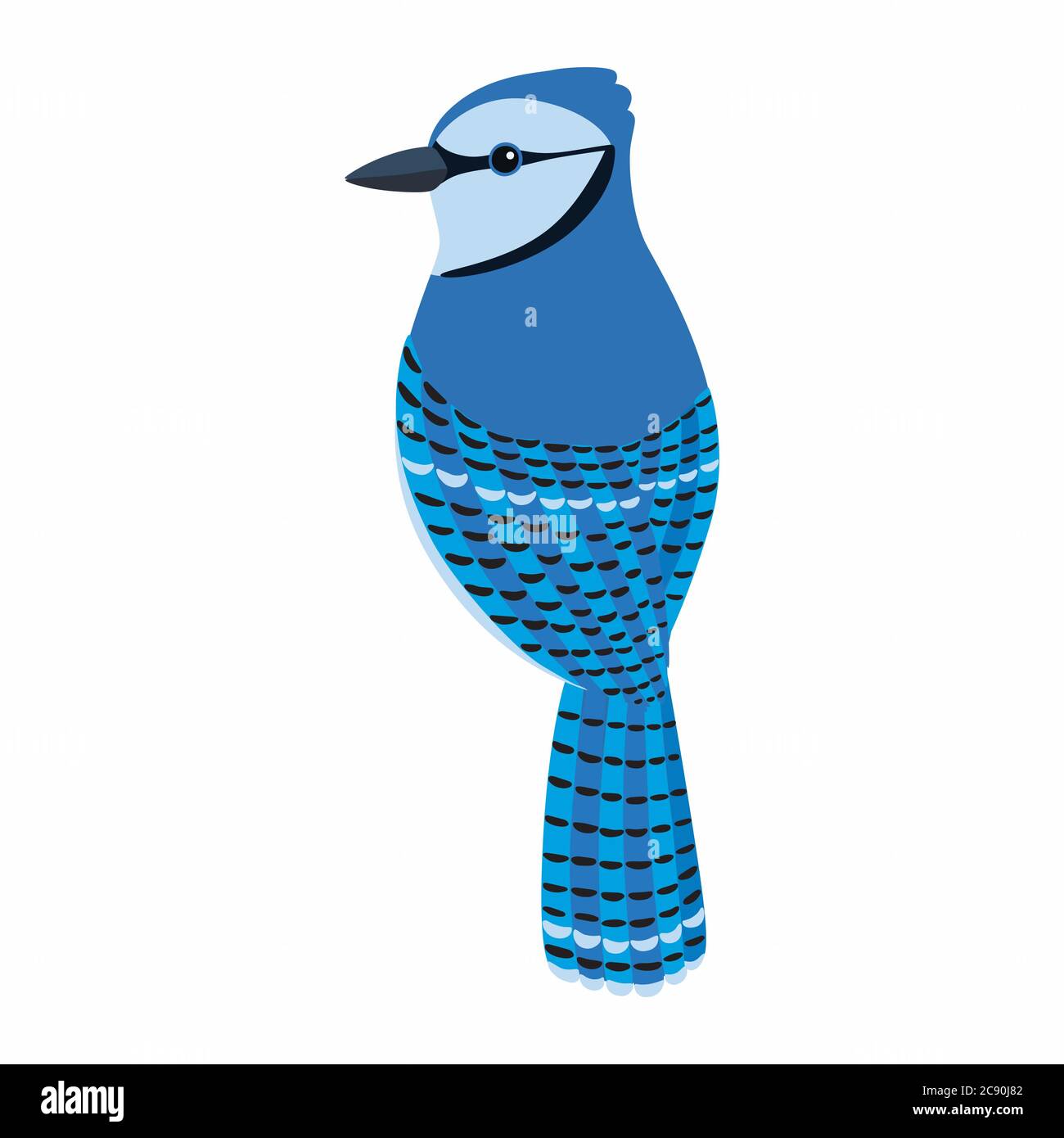 Blue Jay bird Vector Illustration, bird vector Stock Vector