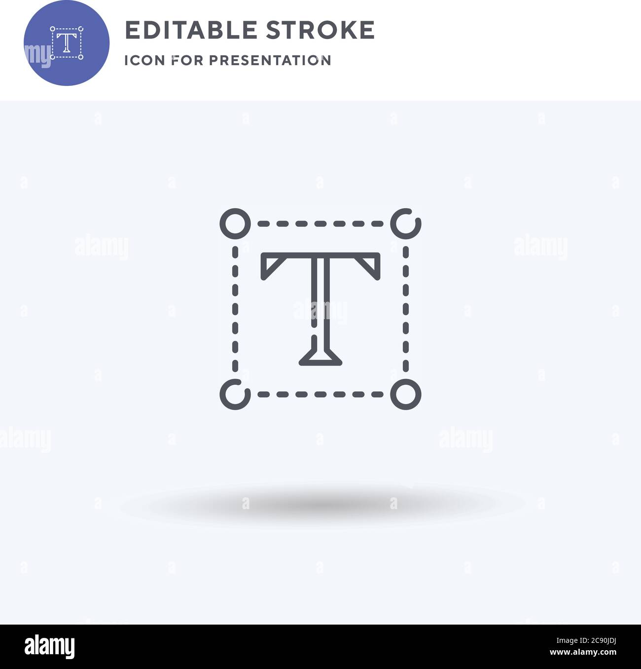 Text Box icon vector, filled flat sign, solid pictogram isolated on ...