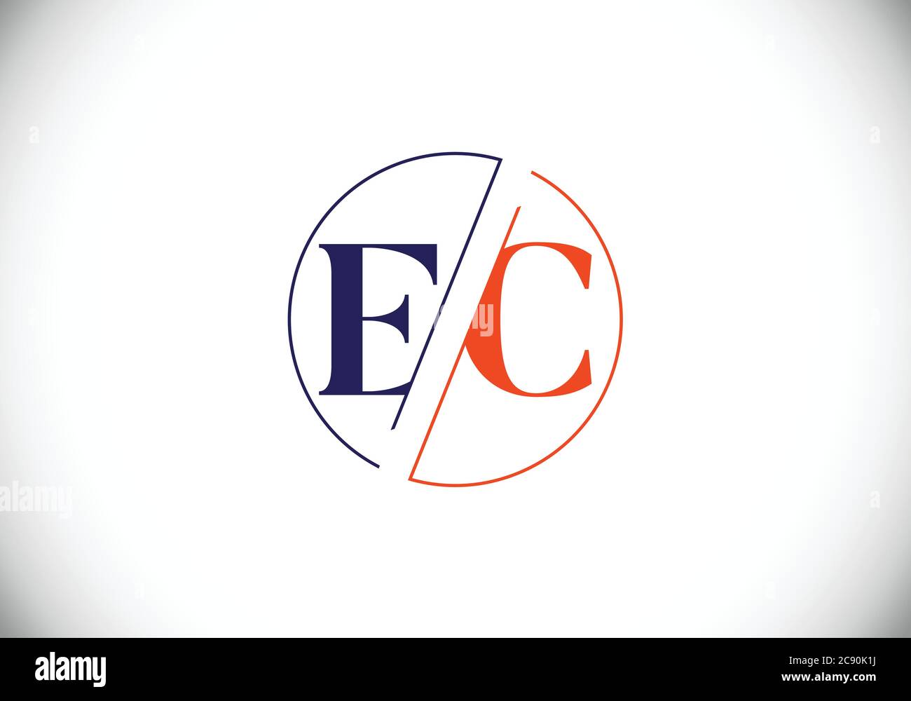 Initial Monogram Letter E C Logo Design Vector Template. E C Letter ...