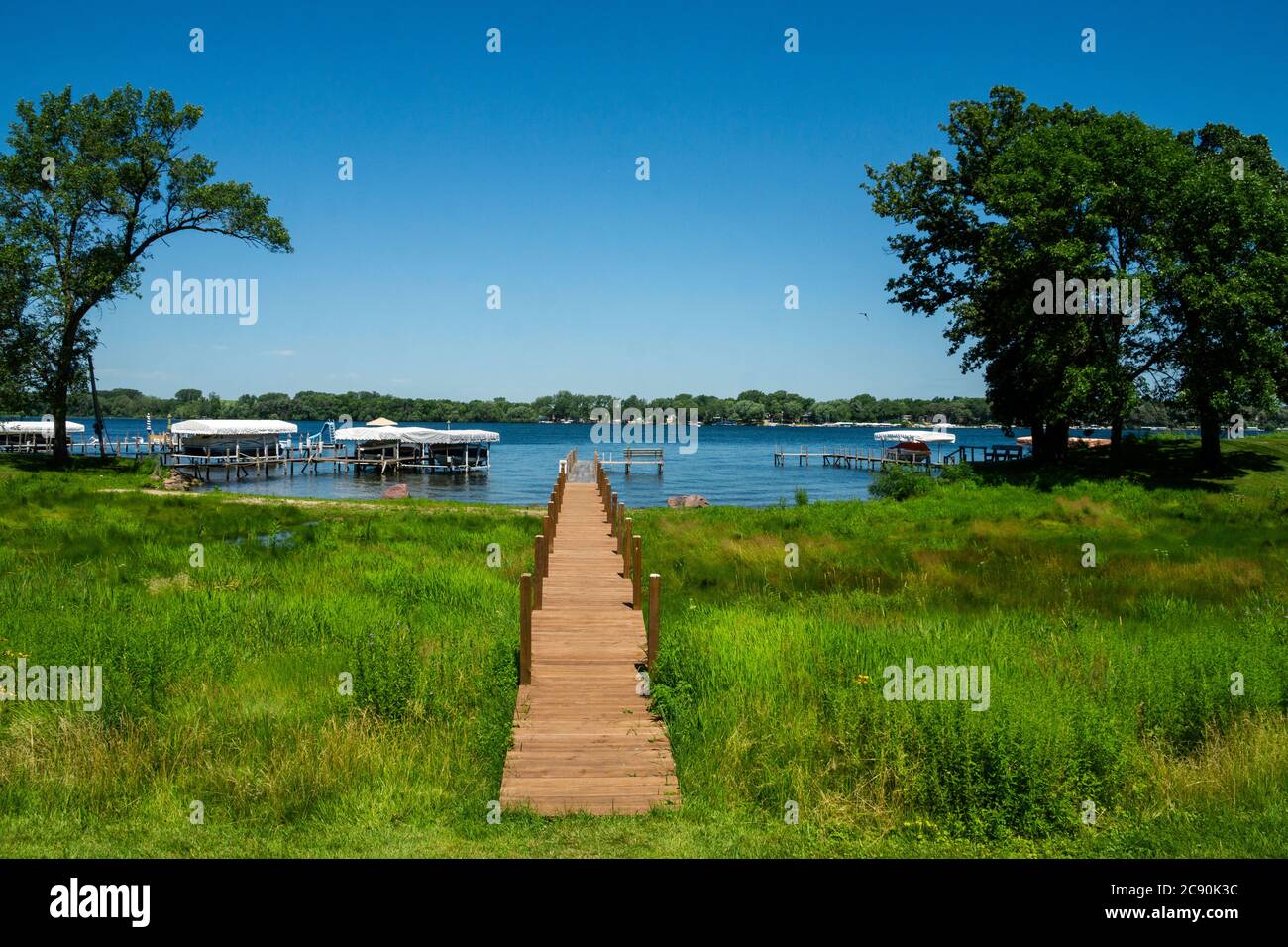 Lake Okoboji in Iowa in the Summer of 2020 Stock Photo