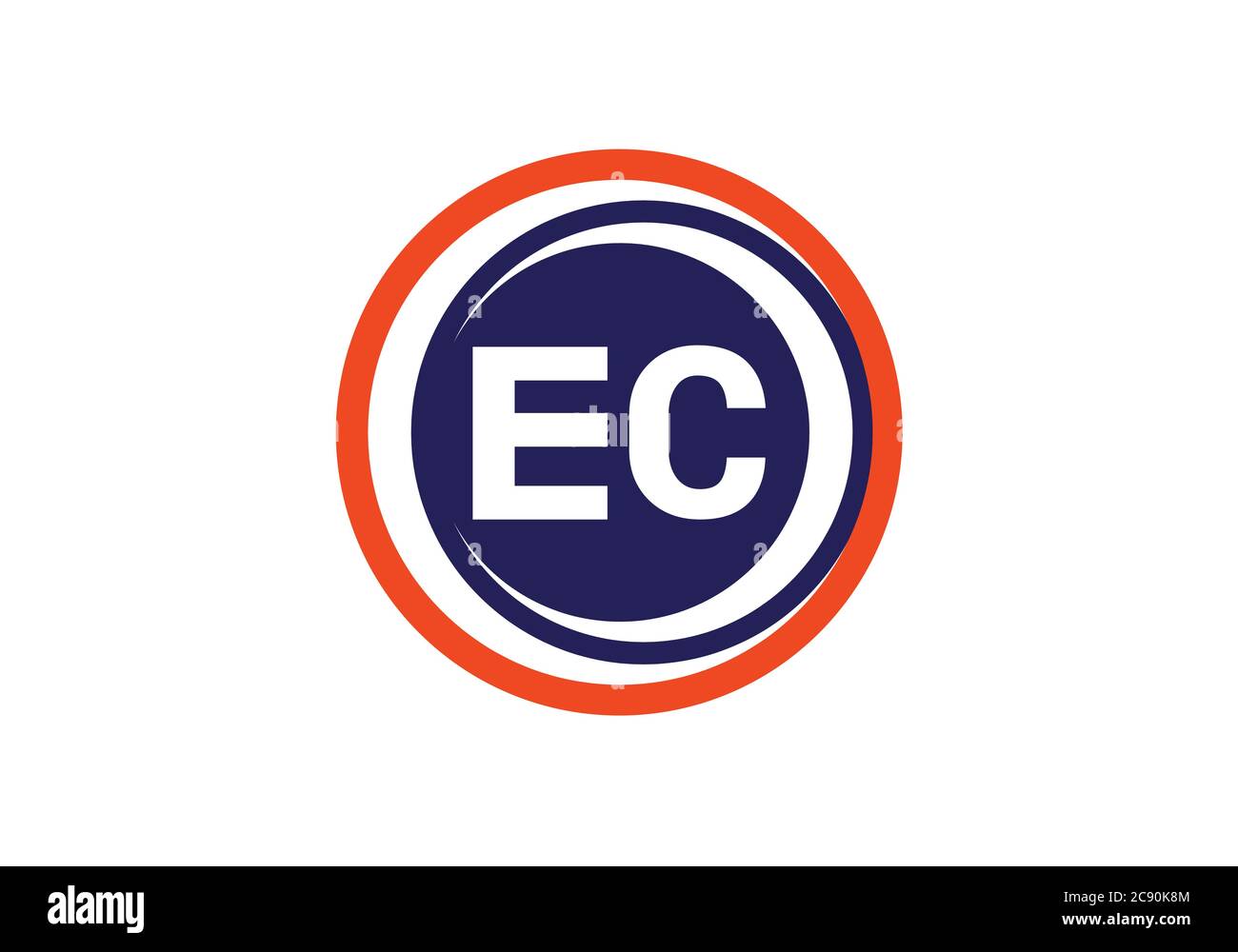 Initial Monogram Letter E C Logo Design Vector Template. E C Letter ...