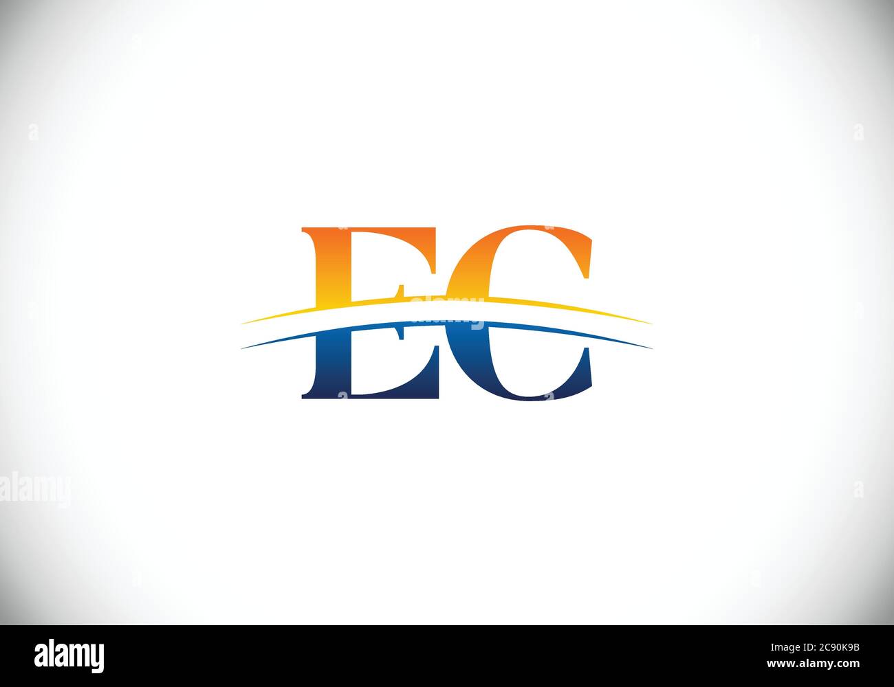 Initial Monogram Letter E C Logo Design Vector Template. E C Letter ...