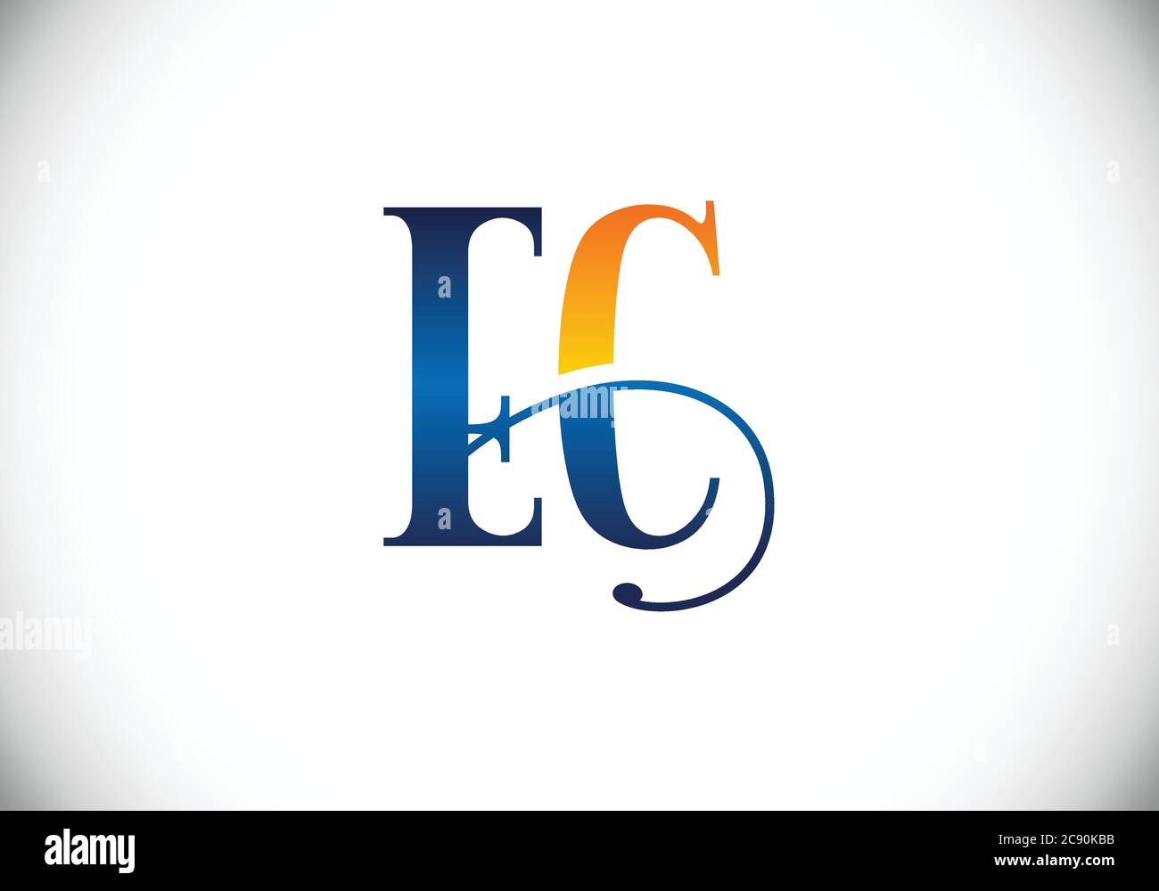 Initial Monogram Letter E C Logo Design Vector Template. E C Letter ...