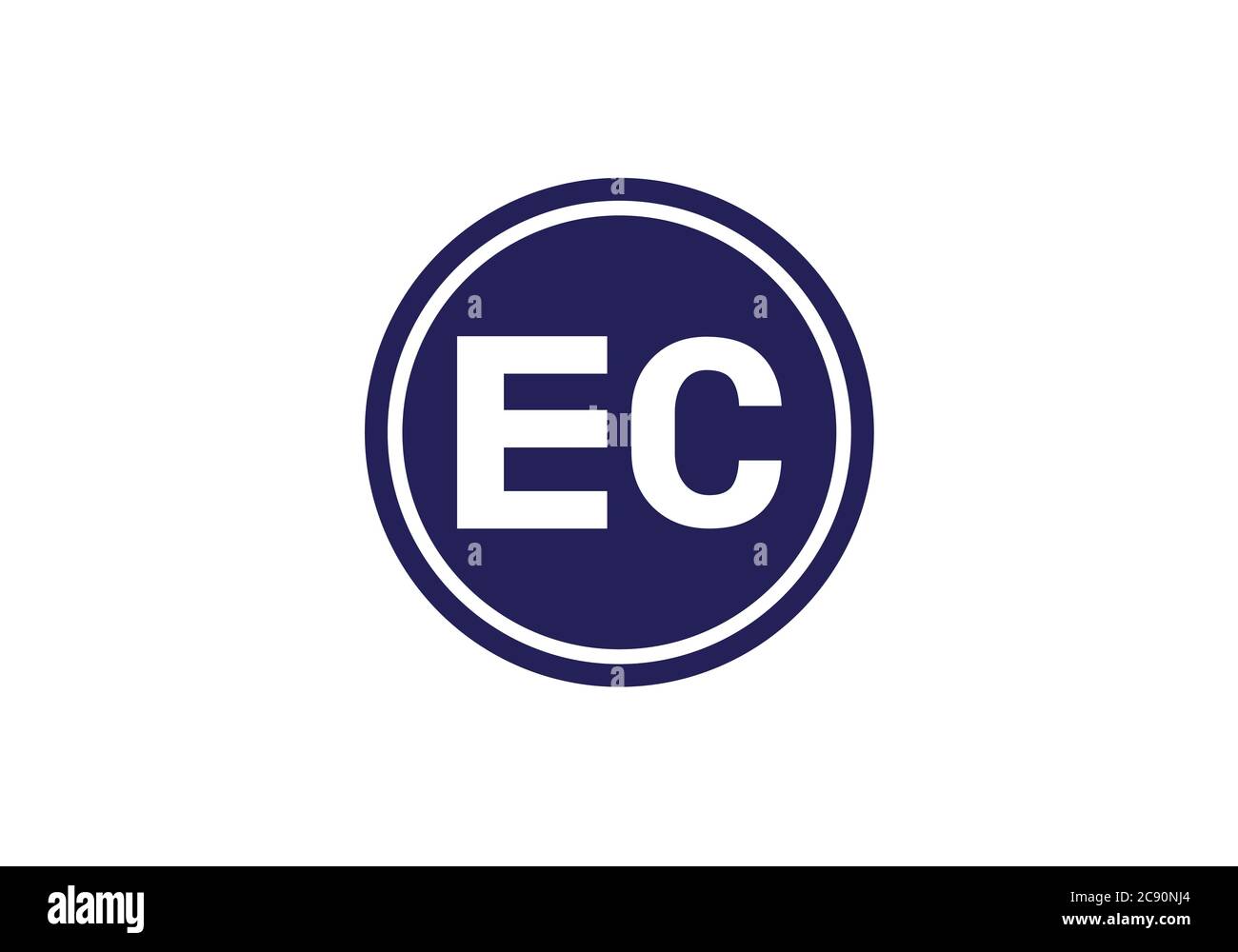 Initial Monogram Letter E C Logo Design Vector Template. E C Letter ...