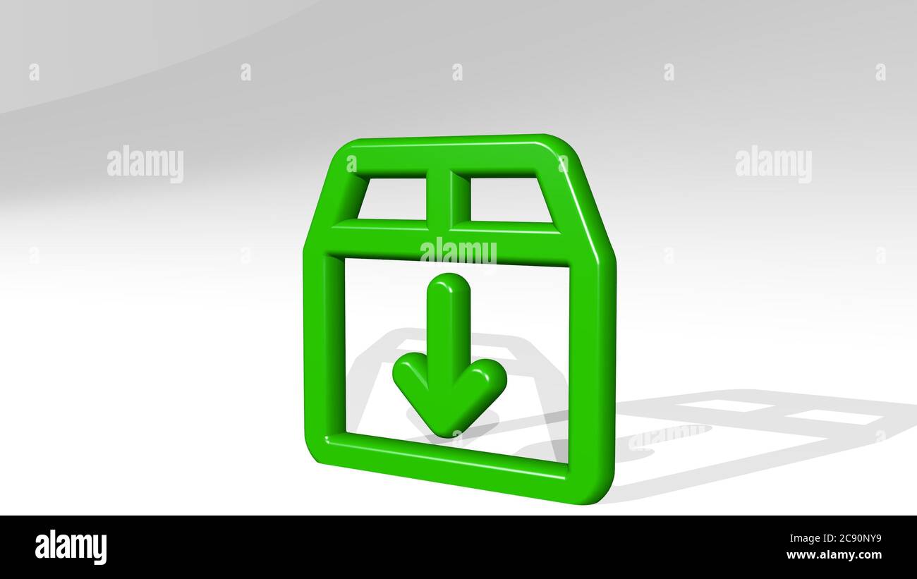 DOWNLOAD THICK BOX made by 3D illustration of a shiny metallic ...