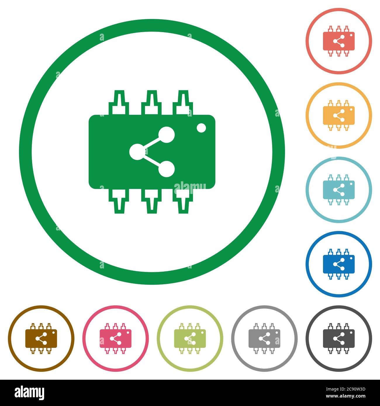 Connect hardware flat color hi-res stock photography and images - Alamy
