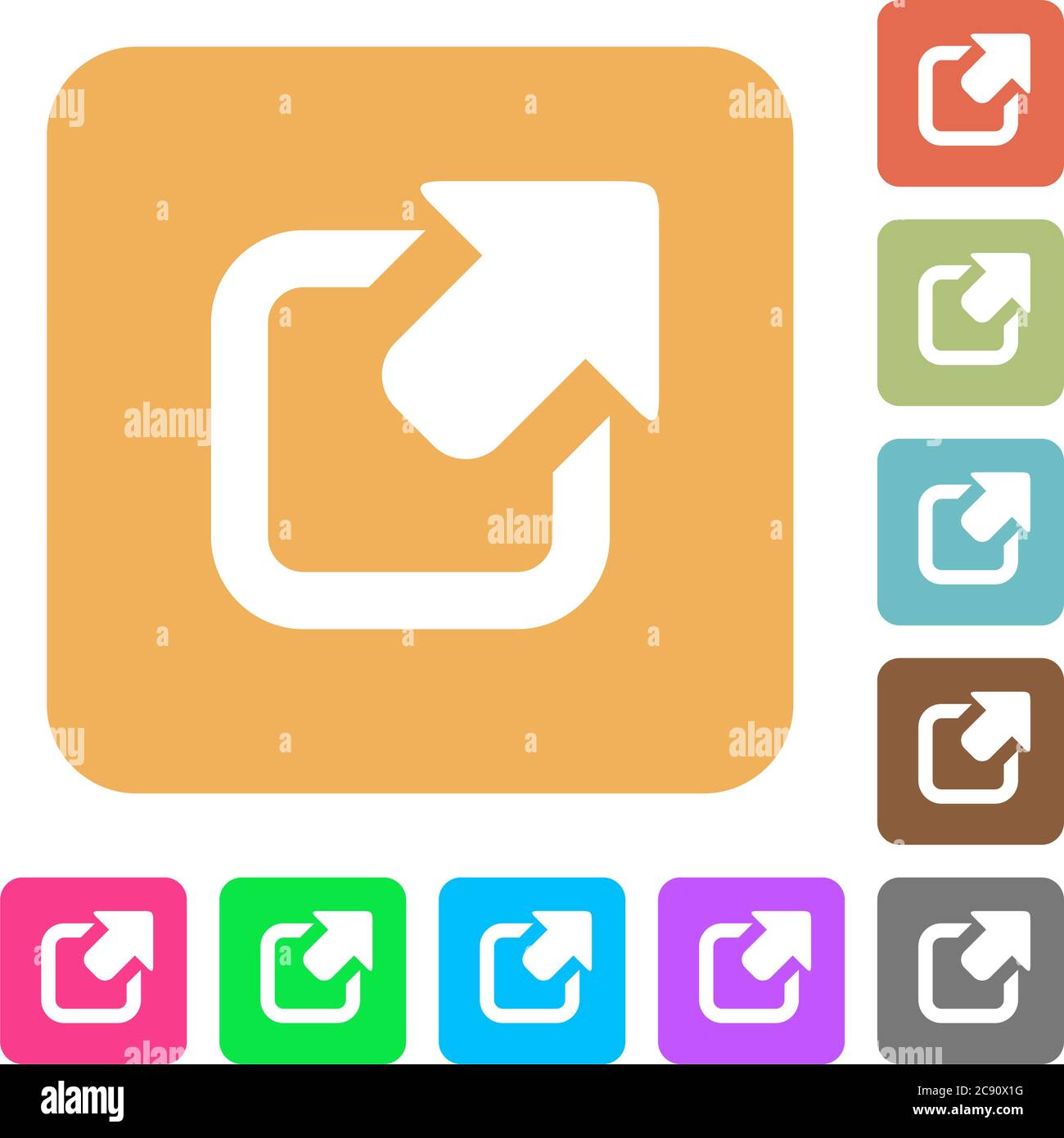 Export icons on rounded square vivid color backgrounds Stock Vector ...