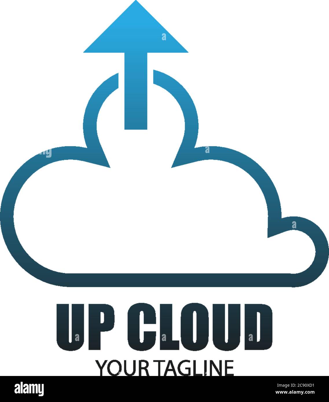 Up cloud icon logo design concept vector illustation Stock Vector