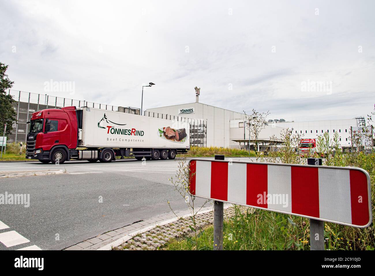 A truck leaves the headquarters of the Toennies group in Rheda ...
