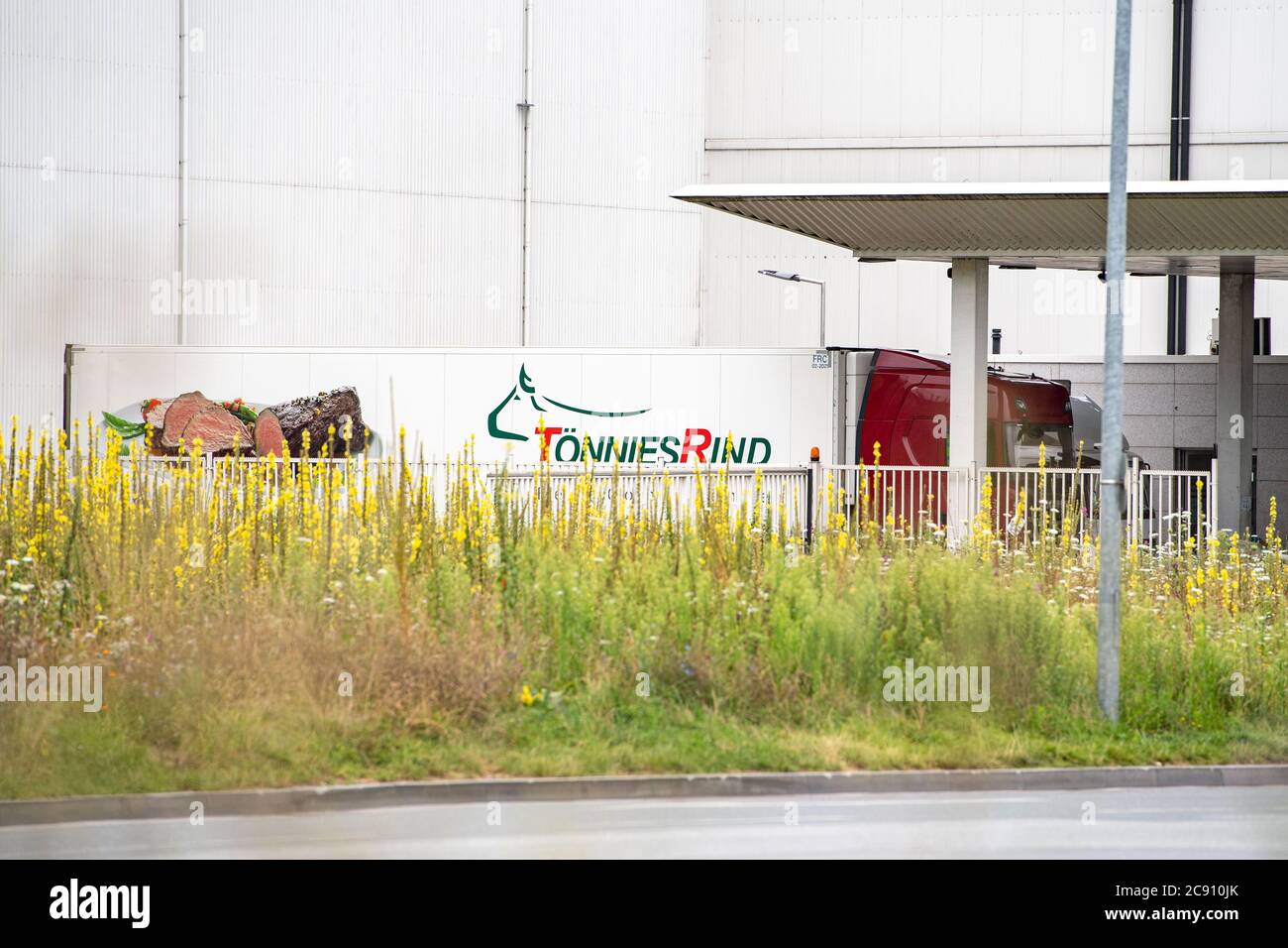 A truck stands at the exit, headquarters of the Toennies group in Rheda ...
