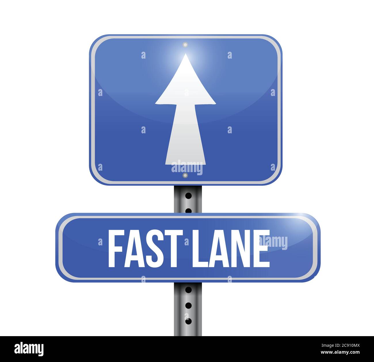 Fast lane road sign illustration design over a white background Stock ...