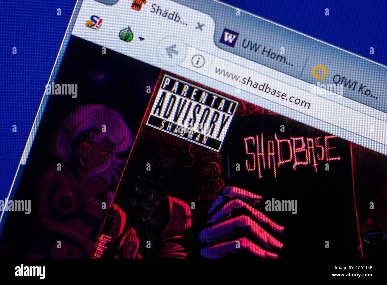 Ryazan, Russia - May 20, 2018: Homepage of ShadBase website on the display  of PC, url - ShadBase.com Stock Photo - Alamy