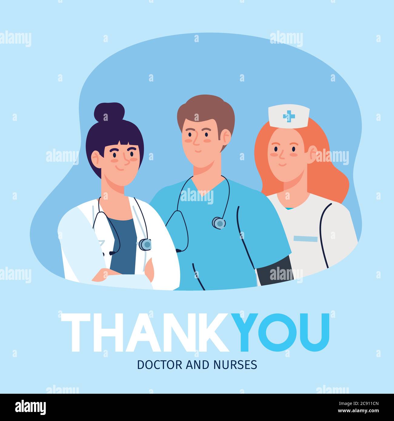 thank you doctor and nurses working in hospitals, staff doctors and ...