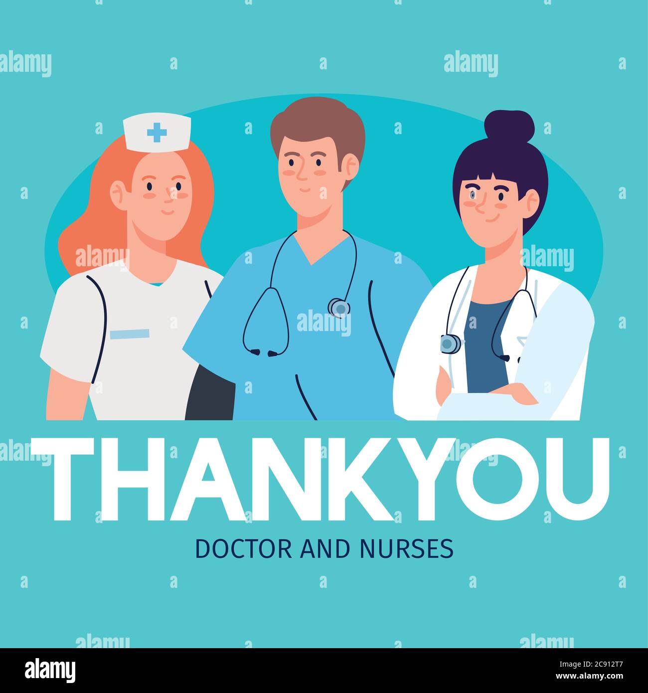 thank you doctor and nurses working in hospitals, staff doctors and ...