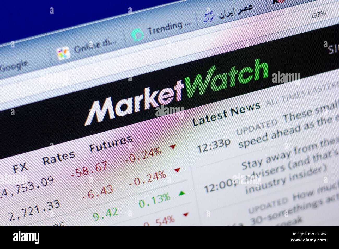Marketwatch home page hi res stock photography and images Alamy