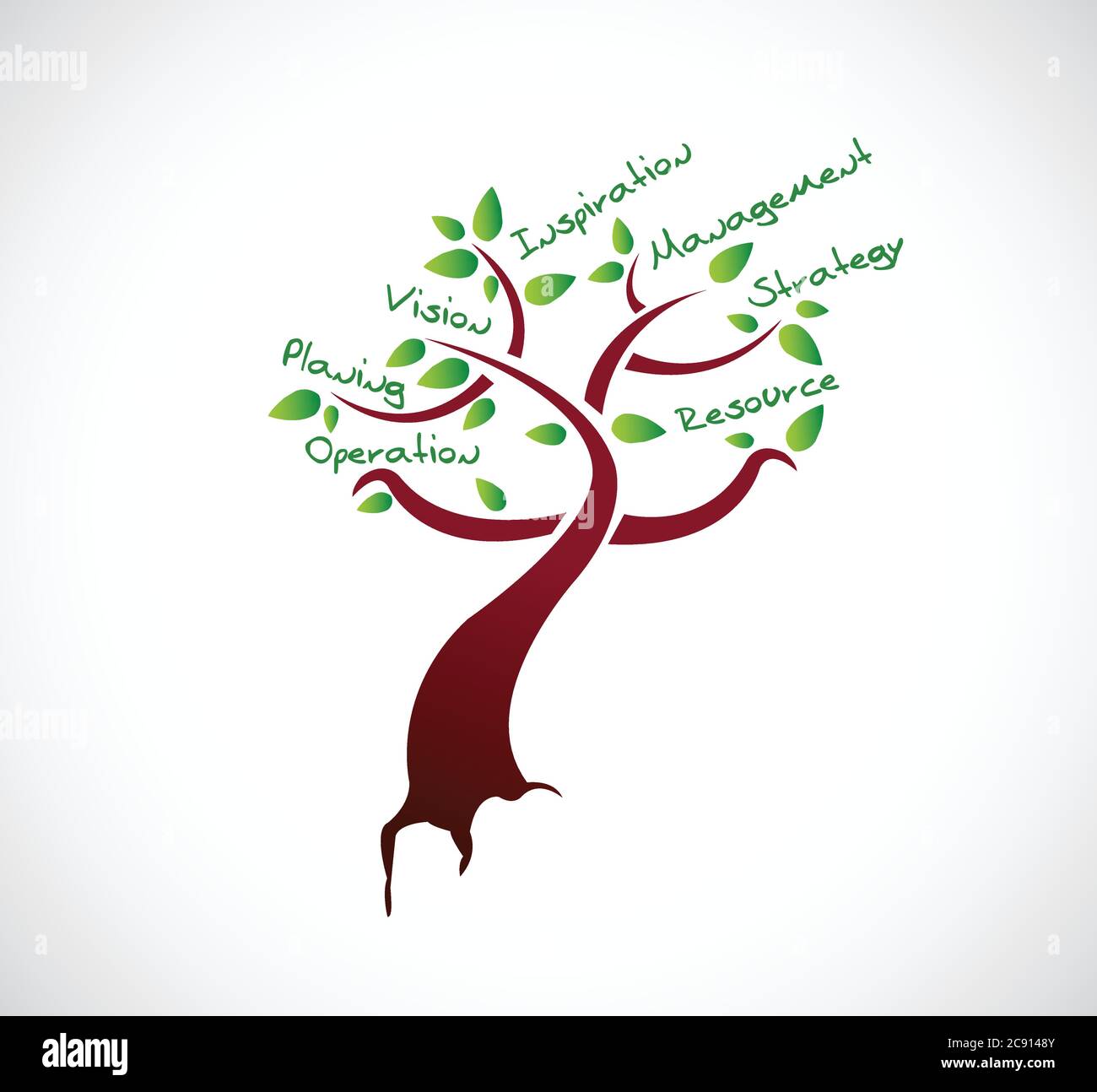 Tree growth development concept illustration design over a white background Stock Vector
