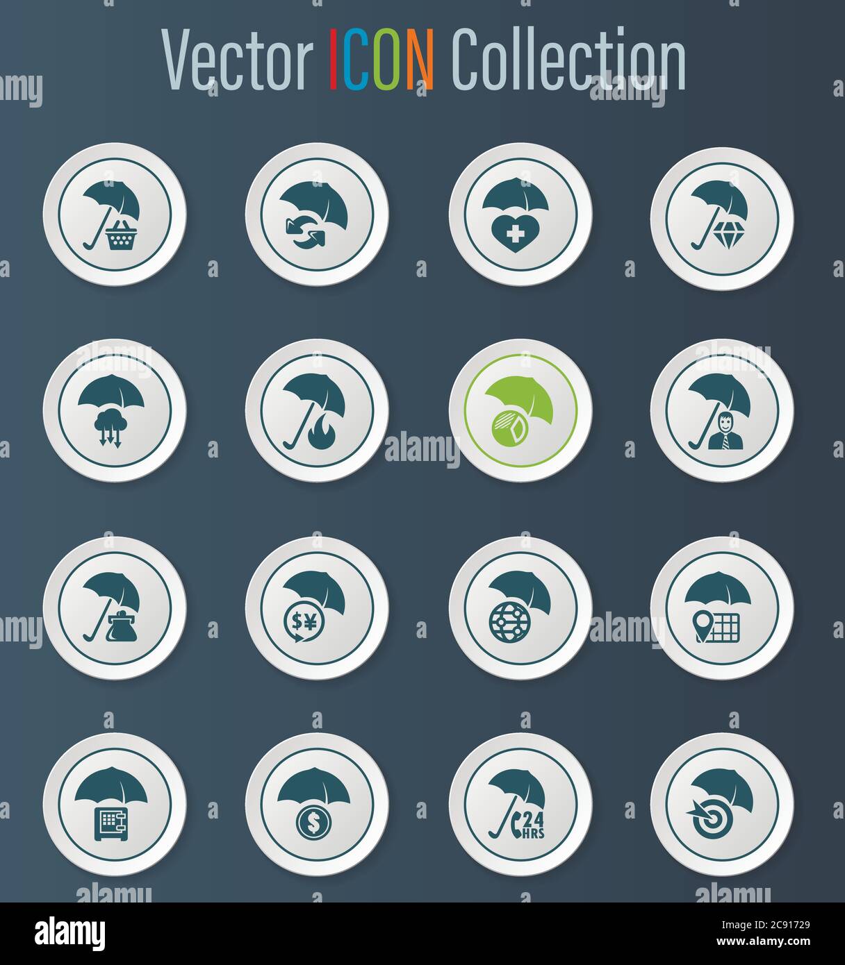Insurance icons set Stock Vector Image & Art - Alamy