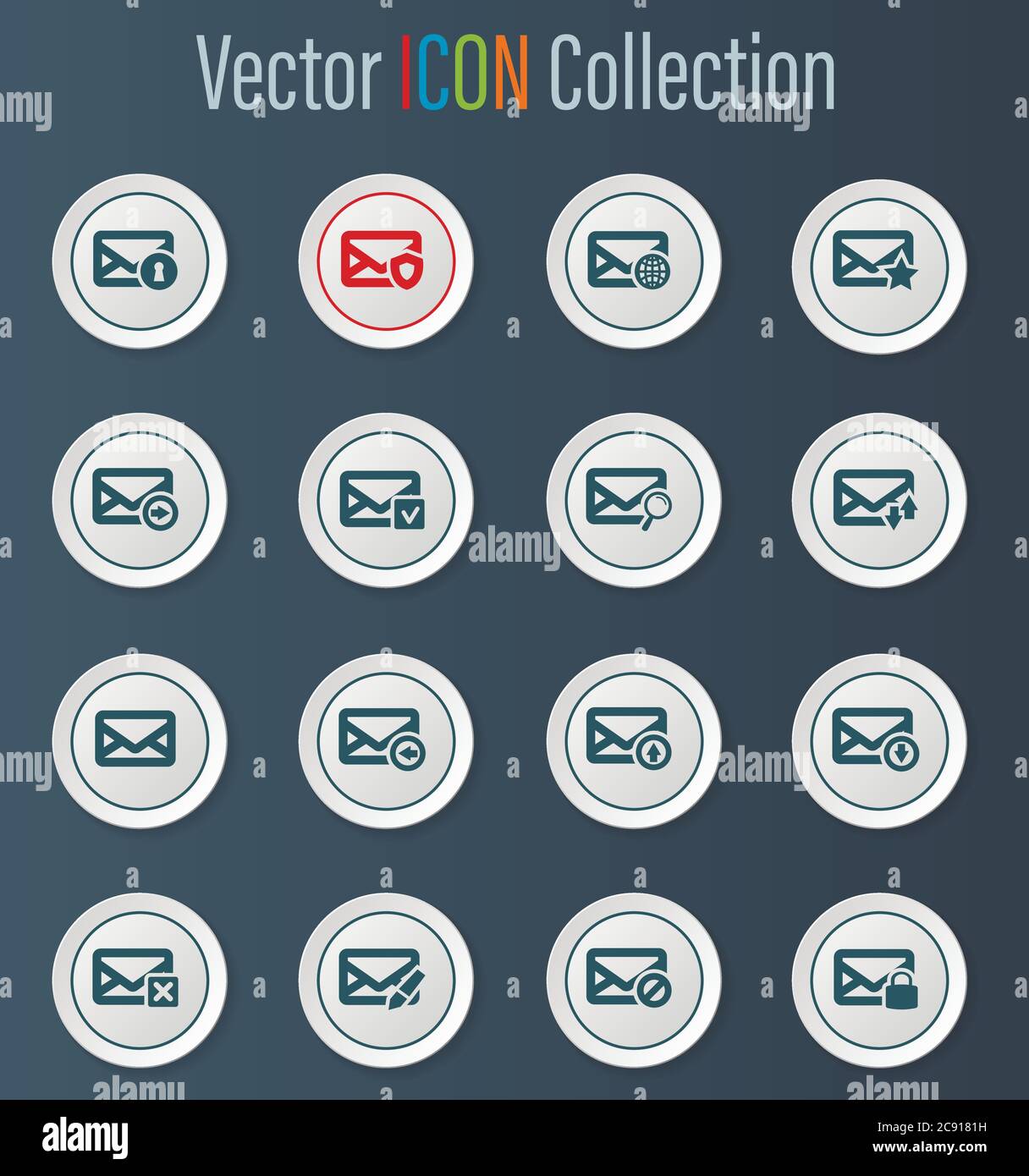Hand envelope mail vector Stock Vector Images - Alamy