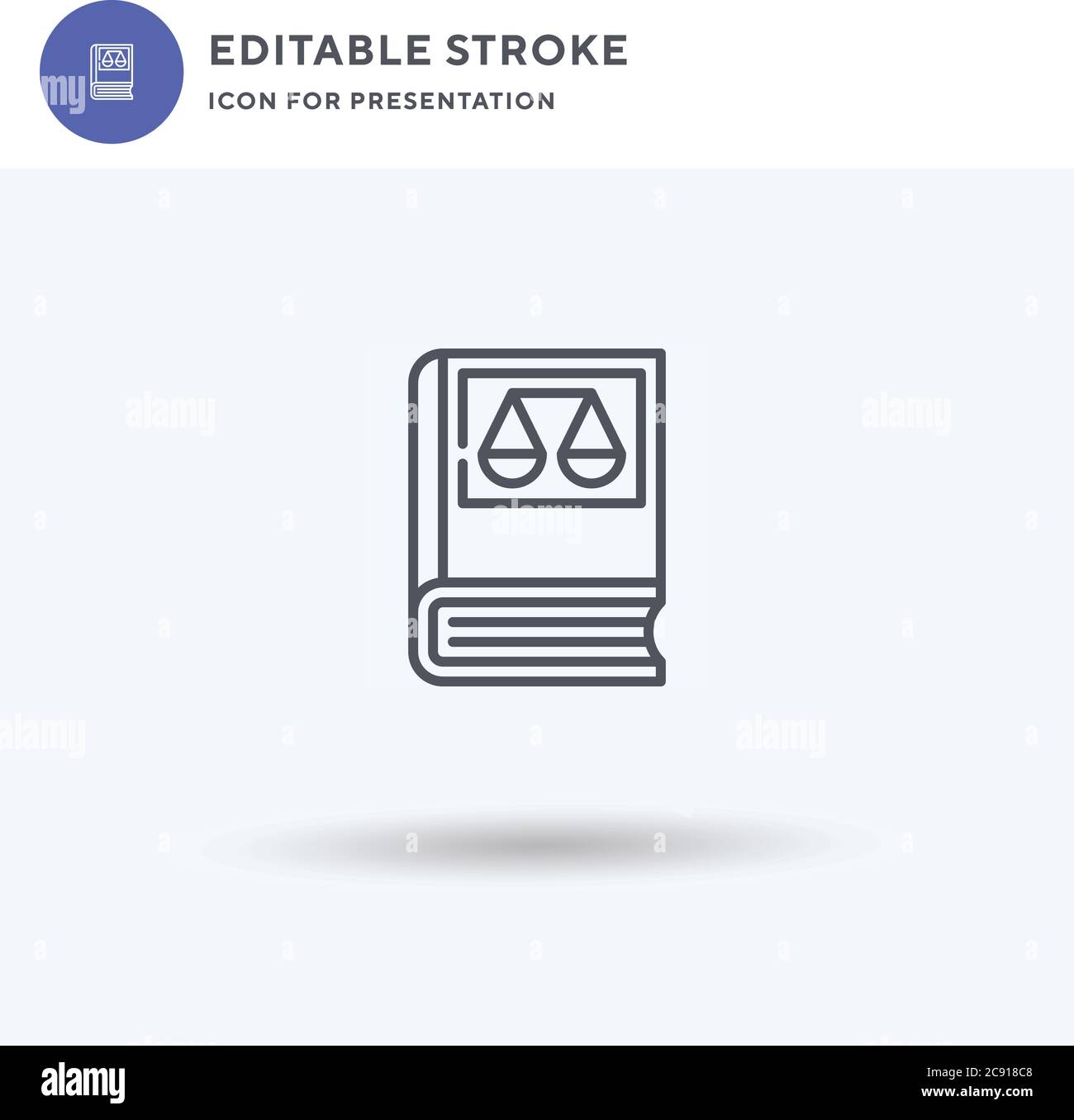 Law Book icon vector, filled flat sign, solid pictogram isolated on ...